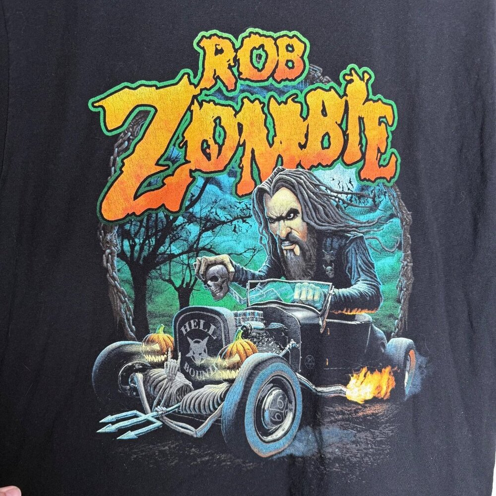 Rob Zombie Hell Bound Dragula Car black Tultex‎ Graphic T-shirt Sz L